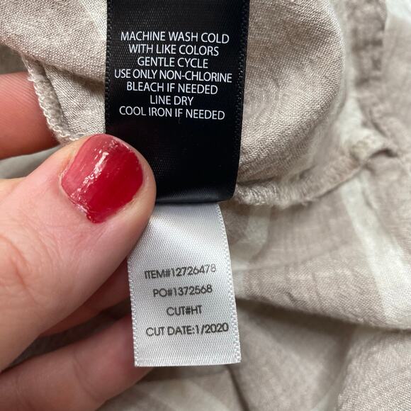 Torrid Women's Tan & White Striped Button Front Gauze Blouse Plus Size 3X - Picture 9 of 9